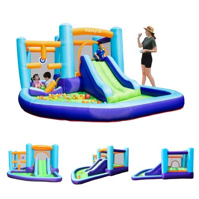 AirMyFun Inflatable Bounce House, Bouncer & Slide with Air Blower, Play House with Ball Pool, Inflatable Kids Slide,Jumping Castle with Carry Bag