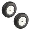 Fielect 4 inch RC Model Airplane Super Light Sponge Tire Tail Wheel Tire and Wheel Sets for RC Car Airplane PU Sponge Tire with Plastic Hub 2 Pcs view 1