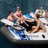 Intex 5 Seat Lounging Pool Float & 2 Seat Pool Tube Float w/ Cooler & Repair Kit view 4