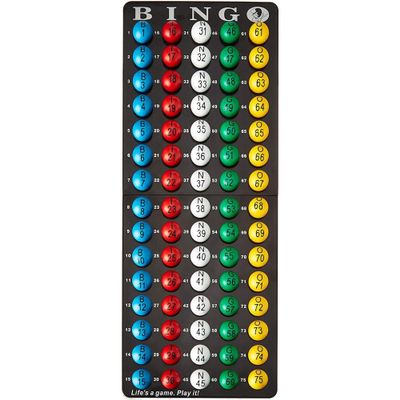 MR CHIPS Bingo Master Board and Easy Read 7/8" Bingo Balls with Fade and Scratch Resistant Large Numbers and Large Letters That Will Never Rub Off