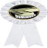Crown Awards Dominoes White Rosette Ribbon Award, Dominoe Games Trophy Ribbon Prize, 100 Pack Prime view 1