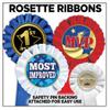 Crown Awards Dominoes White Rosette Ribbon Award, Dominoe Games Trophy Ribbon Prize, 100 Pack Prime view 3