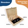 WE Games Custom Logo Printed Shut The Box Game Wooden Dice Games, Personalized Color Printed Logos, Tabletop Bar Game, 12 Number Tiles in Keepsake Natural Wood Stain Wooden Box view 4