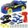Coogam Take Apart Racing Car with Electric Screwdriver Tool, Fine Motor Skill Toy Car Construction Set STEM Building Learning Game with Light and Sound Gifts for Year Old Boys and Girls view 1