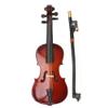 Hztyyier Instrument Ornament Wooden Miniature Cello Replica with Bow, Stand & Gift Box Mini Musical Instrument Miniature Dollhouse Model Home Decoration view 1