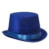Carnavalife Felt Cup Hat Satin Hat Round Wizard with Satin Ribbon for Adults and Children (Blue) view 1