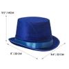 Carnavalife Felt Cup Hat Satin Hat Round Wizard with Satin Ribbon for Adults and Children (Blue) view 2