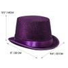 Carnavalife Felt Cup Hat Satin Hat Round Wizard with Satin Ribbon for Adults and Children (Purple) view 2