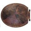 Rustic Hand Forged Hand Hammered Pure Copper Round Toilet Seat and Cover Fits All Standard Cabin Size toilet Bowls Brands view 2