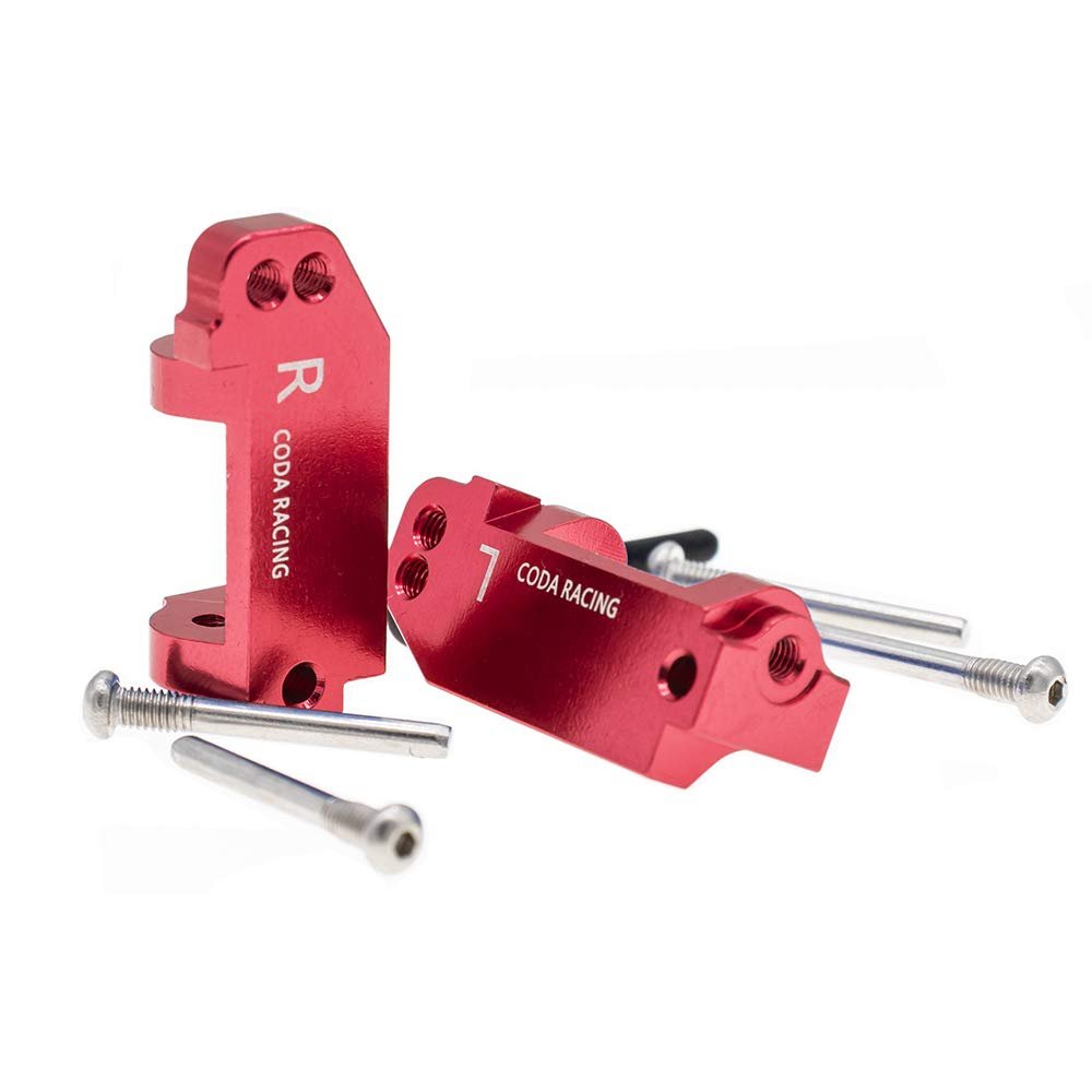 CODA RACING RC Alloy Caster Block for Traxxas 1/10 2WD Slash, Stampede, Rustler, Nitro Slash-Replaces Part 3632(Pair)