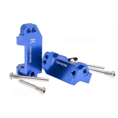CODA RACING RC Alloy Caster Block for Traxxas 1/10 2WD Slash, Stampede, Rustler, Nitro Slash-Replaces Part 3632(Pair)