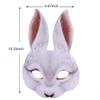 Alodidae Bunny Mask Animal Half Face Rabbit Ear Mask for Easter Halloween Party Mardi Gras Costume Accessory (Grey) view 3
