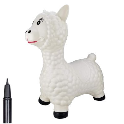 BOUNCEZIEZ Inflatable Animal Bouncy Ride On Hopper (Pump Included) (Llama)