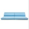 Foamnasium Blocksy Mini, Indoor Foam Playset 3 Piece Soft Toddler and Kids Active Play Couch for Crawling, Climbing, Fort Building and Jumping, Made in The US, Baby Blue view 1