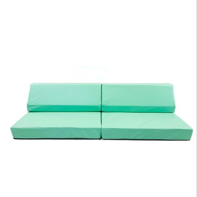 Foamnasium Blocksy Mini, Indoor Foam Playset 3 Piece Soft Toddler and Kids Active Play Couch for Crawling, Climbing, Fort Building and Jumping, Made in The US, Mint