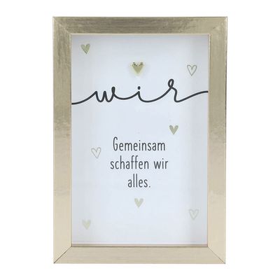 Depesche 11625-037-picture compliment, decorative frame with pretty saying, approx. 8.4 x 5.8 x 1.9 cm, ideal small gift, black, 8,4 x 5,8 x 1,9 cm