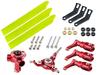 Microheli CNC Triple Yellow Plastic Blades Conversion Set (RED) - Blade Fusion 180 view 1