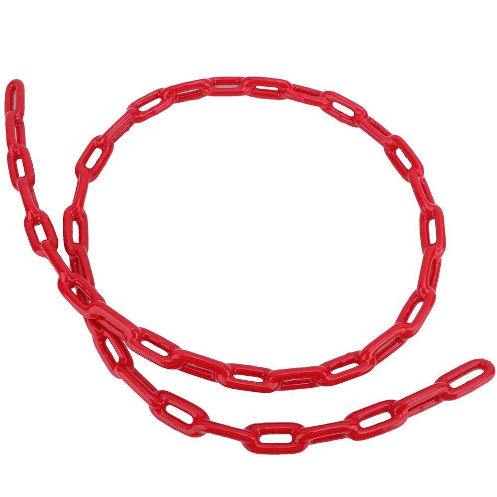 1.5m Children Swing Chain Plastic Coated Iron Playground Swing Link Chain Toy for Outdoor Indoor (Red)