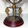 Castle Instruments Antique Brass 18" Armillary Sphere Globe Astrolabe Zodiac Engraved Celestial Globe Wooden Base with Compass & Tiger Pillars view 3