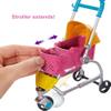 Barbie Dogwalking Doll & Accessories, Stroll & Play Pups Playset with Transforming Stroller, 2 Pets & Handbag, Blonde Doll view 3
