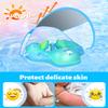 LAYCOL Baby Swimming Float Inflatable Baby Pool Float Ring with Sun Protection Canopy,add Tail no flip Over for Age of 3-36 Months view 2