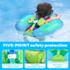 LAYCOL Baby Swimming Float Inflatable Baby Pool Float Ring with Sun Protection Canopy,add Tail no flip Over for Age of 3-36 Months view 4