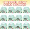 Easter Treat Boxes, Pack of 12 Easter Bunny Boxes for Candy, Cookies and Party Favors, Cute Cardboard Boxes with Handles for Wedding Candy, Birthday Favors, Holiday Goodies view 2
