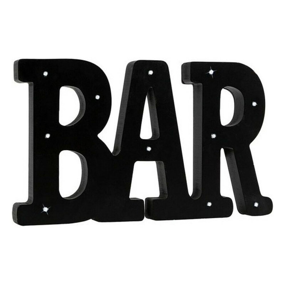 ATOSA Luminous black sign for bar wall 36 x 2 x 21 cm