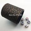 KAKDA-STORE Brown Leather Dice Cup+5pcs 14mm White Dice Set Dgd view 1