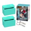 Morlike Silicone Seatbelt Secure Buckle Safety Cover Lock | Keep Children Safe in Car Seat and Prevent Kids from Accidentally Unbuckling | Buckle Guard Fits Almost Vehicles (Light Blue, 2 Pack) view 1
