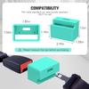 Morlike Silicone Seatbelt Secure Buckle Safety Cover Lock | Keep Children Safe in Car Seat and Prevent Kids from Accidentally Unbuckling | Buckle Guard Fits Almost Vehicles (Light Blue, 2 Pack) view 2