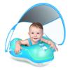LAYCOL Baby Swimming Float Inflatable Baby Pool Float Ring with Sun Protection Canopy,add Tail no flip Over for Age of 3-36 Months (Blue, L) view 1