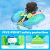 LAYCOL Baby Swimming Float Inflatable Baby Pool Float Ring with Sun Protection Canopy,add Tail no flip Over for Age of 3-36 Months (Blue, L) view 4
