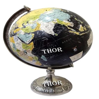 Vintage Style Nautical World Globe Desktop 12" For Perfect as Office Desk Globe With Base Rustic Vintage Home Decor Gifts