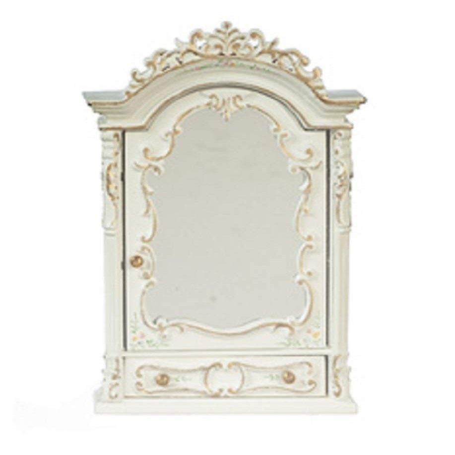 Melody Jane Dollhouse Victorian Bathroom Cabinet White Hand Painted JBM Furniture