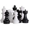 MegaChess Giant Plastic Chess Sets - Black and White - 5 Different Outdoor Giant Chess Sets from 1-Foot to 4 Feet Tall (12 inch King) view 1