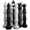 MegaChess Giant Plastic Chess Sets - Black and White - 5 Different Outdoor Giant Chess Sets from 1-Foot to 4 Feet Tall (49 inch King) view 1