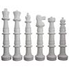 MegaChess Giant Plastic Chess Sets - Black and White - 5 Different Outdoor Giant Chess Sets from 1-Foot to 4 Feet Tall (49 inch King) view 2