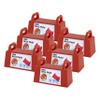 Superio Snow Brick Maker Igloo Fort Block Form Outdoor Winter Snow Toys Sand Castle Building Kit for Adults and Kids Sandbox, Beach, Sand Toys (Red), 6 Pack view 1