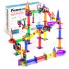 PicassoTiles 50pcs Magnetic Tiles Marble Run for Kids Race Track Toy Marble Maze Sensory Toys for Toddlers STEM Educational Set Magnet Building Blocks Construction Building Tiles Boys Girls 3+ PTG50 view 1