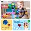 PicassoTiles 50pcs Magnetic Tiles Marble Run for Kids Race Track Toy Marble Maze Sensory Toys for Toddlers STEM Educational Set Magnet Building Blocks Construction Building Tiles Boys Girls 3+ PTG50 view 3