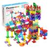 PicassoTiles 100pc Magnetic Marble Run Set with Racing Track Tiles Funnels Curved Slopes and Steel Balls for Kids STEM Construction Indoor Learning Toy That Promotes Focus and Problem Solving PTG100 view 1