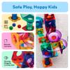 PicassoTiles 100pc Magnetic Marble Run Set with Racing Track Tiles Funnels Curved Slopes and Steel Balls for Kids STEM Construction Indoor Learning Toy That Promotes Focus and Problem Solving PTG100 view 4