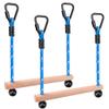 BeneLabel 2 Pcs Ninja Monkey Bars for Obstacle Course Bars 250LB Capacity Trapeze Swing Bar for Slackline Wood & Ropes Swing Set Bars for Kids & Teens Ninja Line, Backyard (Blue) view 1