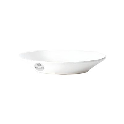 Melamine Lastra White Shallow Bowl