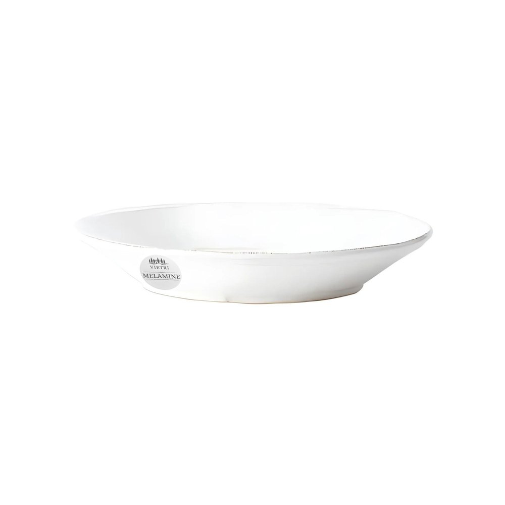 Melamine Lastra White Shallow Bowl