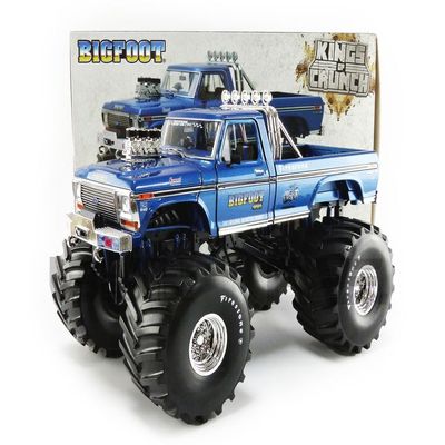 PRE-ORDER - 4 PACK 1974 Ford F-250 Monster Truck w/ 66-Inch Tires - Bigfoot #1 (Kings of Crunch) Diecast 1:18 Scale Model - Greenlight 13541
