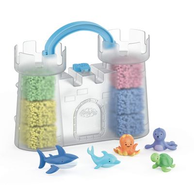 Educational Insights Playfoam GO! Squishy Sandcastle Play Set with Assorted Colors & 5 Sand Animal Toys, Fidget, Sensory Toy and Fun Summer Travel Toys for Kids, Boys & Girls Ages 3+