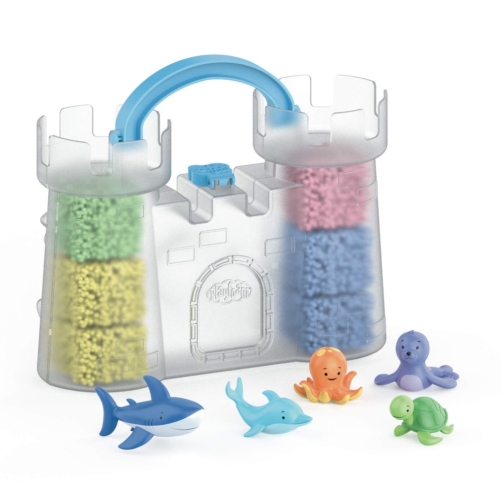 Educational Insights Playfoam GO! Squishy Sandcastle Play Set with Assorted Colors & 5 Sand Animal Toys, Fidget, Sensory Toy and Fun Summer Travel Toys for Kids, Boys & Girls Ages 3+