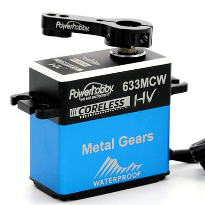 Powerhobby 633MCW High Voltage Waterproof Coreless Steel Gear Servo with Aluminum Case